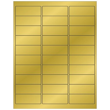 Bsc Preferred 2 5/8 x 1'' Gold Foil Rectangle Laser Labels, 3000PK BUY00019371